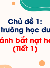 Chủ đề 1Phòng, tránh bắt nạt học đường (Tiết 1)